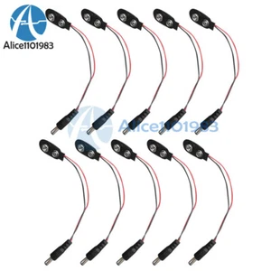 10pcs 9V   Power Cable Buckle Snaps Power Cable Connector DC 15cm Long #F9 - Picture 1 of 4