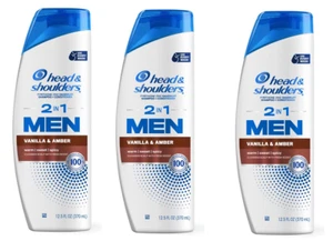 BL Head & Shoulders Men Shampoo 2-In-1 Vanilla & Amber 12.5oz each *Three Pack* - Picture 1 of 1