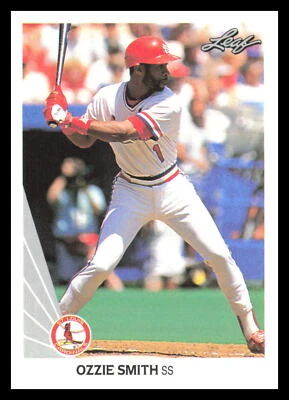 1990 Leaf Ozzie Smith #142 St. Louis Cardinals 5B - Image 1 of 2