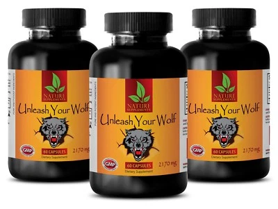 male stamina pills - UNLEASH YOUR WOLF - aphrodisiac for men - 3 Bottles - Image 1 of 4