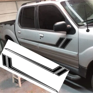 2Pcs BLACK Decal Car Side Body Graphics Vinyl Decoration Stickers Truck Pickup - Foto 1 di 9