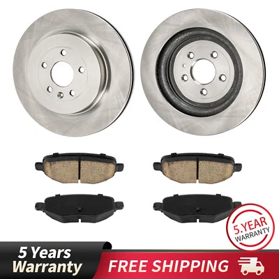 345mm For Ford Flex Explorer Lincoln MKS MKT Rear Disc Rotors + Brake Pads — 第 1/4 张图片
