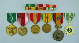 6 Vietnam War Army Medals & Ribbons- Commendation, Good Conduct, Gallantry Cross - Picture 1 of 1