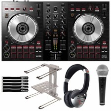 Pioneer DDJ-SB3 Serato DJ Built In Mixer Controller w Software Laptop Stand Pack