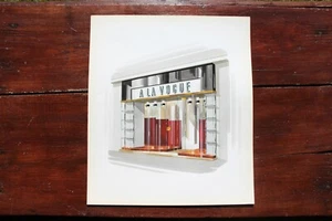 Proyecto de diseño gouache escaparate de ropa francés años 60 - Imagen 1 de 12