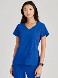 Barco Scrubs #156 V-Neck detailed Scrub Top in "ROYAL" Size 2XL - Foto 1 di 2