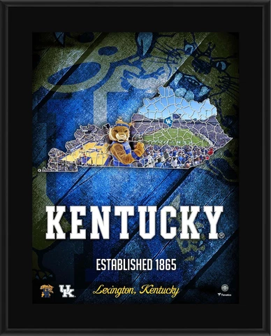 Kentucky Wildcats 10.5" x 13" 2018 Sublimated State Plaque Cover