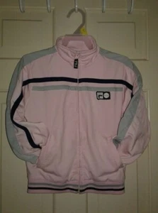 Girls 6X FILA Zip Up Jacket Pink Pockets very nice #123398030 - Picture 1 of 5