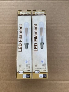 *2 Pack* Bulbrite LED Filament Bulb, 2700K, Fully Compatible Dimming Bulb - Picture 1 of 1
