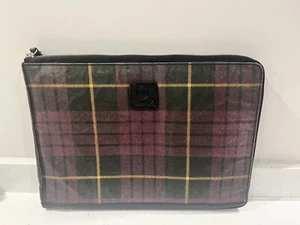 Alexander McQueen MCQ documento oversize grande viola tartan con cerniera unisex - Foto 1 di 12