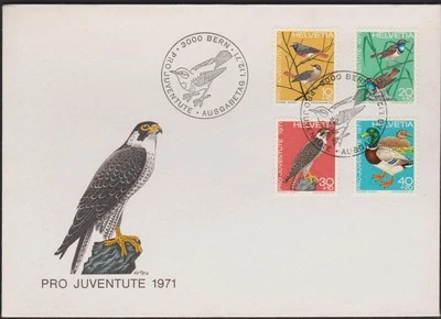 Switzerland Birds 402-5 зарегистрированные 1971 - Изображение 1 из 2