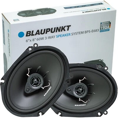 2x Blaupunkt BPS-E683 6x8" 3-Way Coaxial Car Speakers 120W Max Power - 1 Pair - Image 1 of 4
