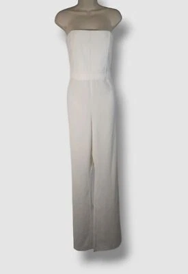 $497 Alice + Olivia женщин белый Lavera без бретелек расклешенные ноги комбинезон размер 4 - Изображение 1 из 4