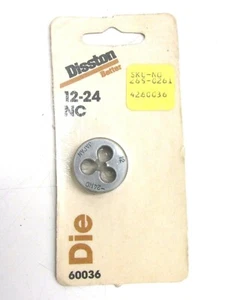 NEW! DISSTON 12-24 NC ROUND THREADING DIE, 60036 - Picture 1 of 2