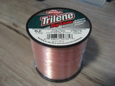 Berkley Trilene Big Game 单色钓鱼线 8 磅 1700 码粉色珊瑚色 — 第 1/4 张图片