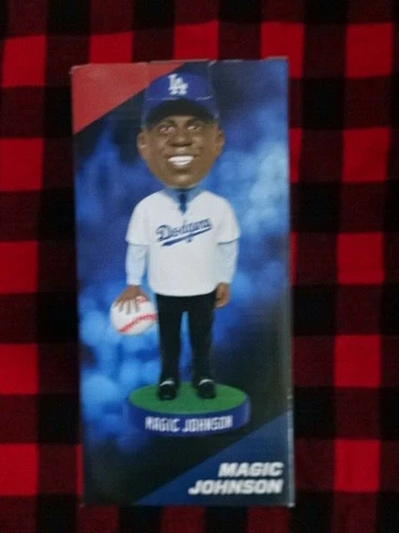 MAGIC JOHNSON LOS ANGELES DODGERS 2013 BOBBLEHEAD COMMEMORATIVE NIB Cover