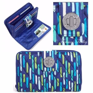 Vera Bradley Neu mit Etikett Drehverschluss Geldbörse Katalina Duschen umlaufender Reißverschluss organisieren - Bild 1 von 7