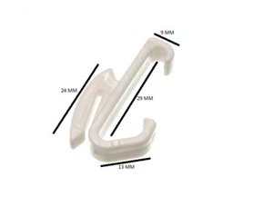 Curtain Rod Rail Glide Glider Hooks Fits Swish Sologlyde Sologlide Pack 60 - Picture 1 of 1
