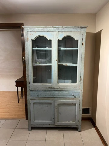 19th Century Bakers Kitchen Cabinet Antique Baker/pie Rack Cover