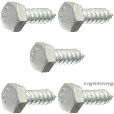 FASTENERE 5/16 x 2-1/2" Lag Bolts Hex Head Galvanized Steel Heavy Duty Wood Screws Qty 100