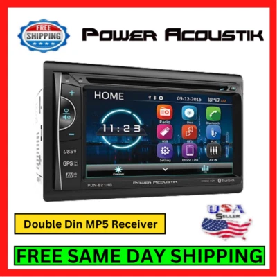 Car MP5-Player Touch Screen Double Din Receiver Bluetooth EQ Apple/Android AUX - Image 1 of 4