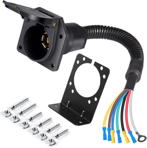 Presa connettore luce rimorchio camper premium 7 pin, impermeabile 7 pin rimorchio camion - Foto 1 di 11