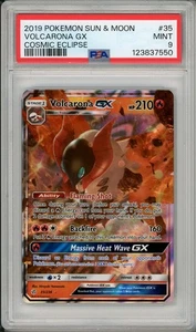 2019 Pokemon Sun & Moon Cosmic Eclipse Volcarona GX #35 PSA 9 - Picture 1 of 2