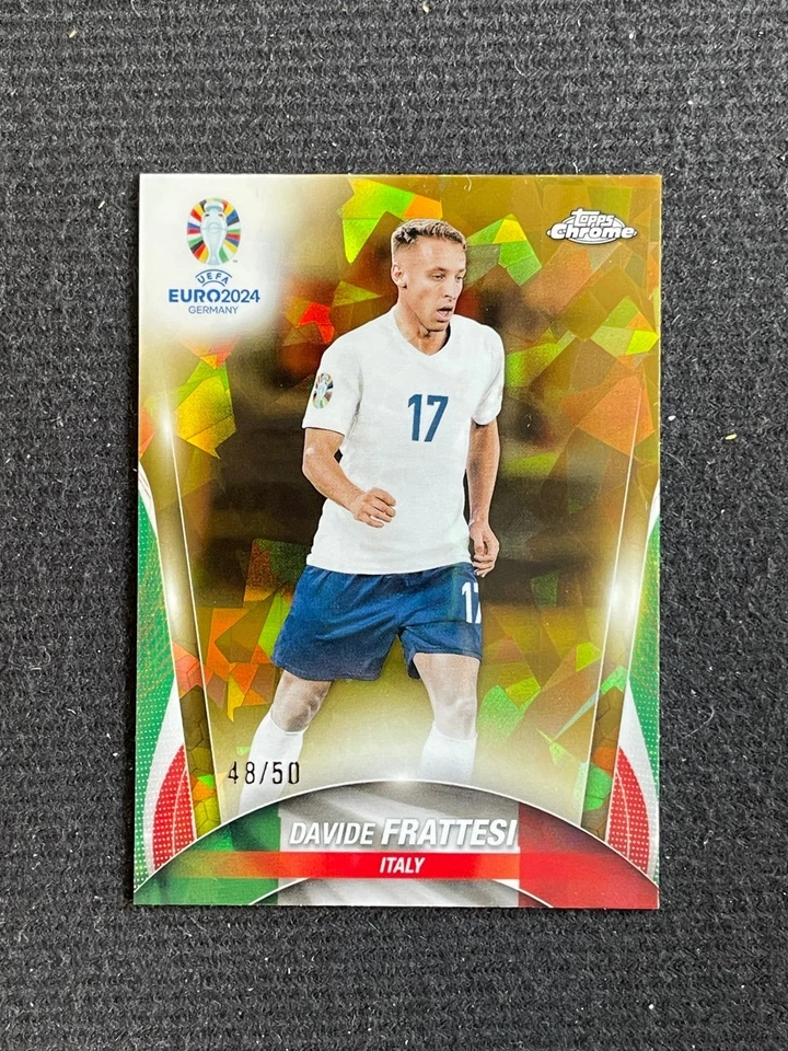 Davide Frattesi 2024 Topps Chrome Sapphire UEFA Euro Gold 48/50 #99 - Image 1 of 2