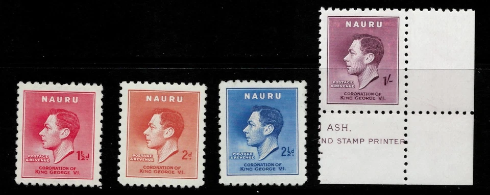 1937 CORONATION STAMPS. NAURU SG44-47. MOUNTED MINT. - Image 1 of 1