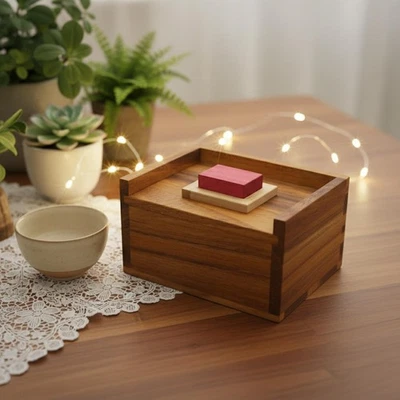 Problema de embalaje de bloques de madera roja - Rompecabezas de madera Foto 1 de 4