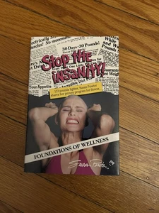 Stop The Insanity Audio Cassettes (2) Susan Powter 1993 Foundation Of Wellness - Picture 1 of 3