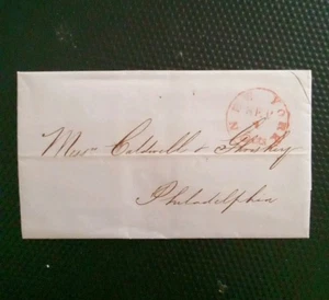 S90# Old 1850 Stampless Cover/ Formal Letter - Picture 1 of 3