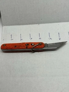 Schrade Orange Military Parachute Line Cutter USA NY Vintage - Imagen 1 de 5