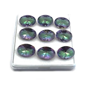 Mystic Quartz Oval Cut Loose Gemstone Lot 10*14 MM 100 CT 27 Pcs - Picture 1 of 3
