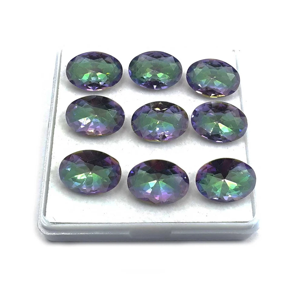 Mystic Quartz Oval Cut Loose Gemstone Lot 10*14 MM 100 CT 27 Pcs - Image 1 of 3