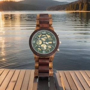 Men’s Wood Watch - Picture 1 of 5