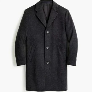 NUEVO CON ETIQUETAS J. Abrigo corto Crew Ludlow gris lana italiana-cachemira para hombre talla 38 - Imagen 1 de 7