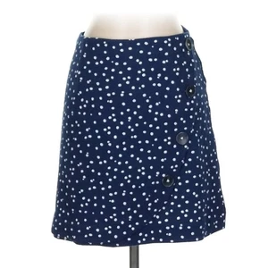 Maeve Anthropologie blau gepunkteter Minirock mit Knöpfen neu mit Etikett XL - Bild 1 von 8