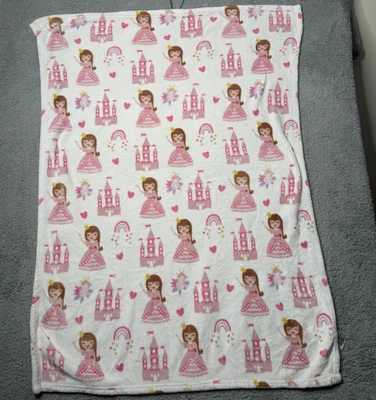 Manta de felpa castillo arco iris princesa niño súper suave y acogedora Foto 1 de 4