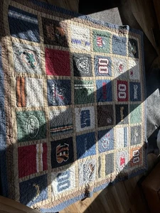Pottery Barn NFL Football AFC Teams, Full/Queen Quilt Mono *DYLAN - Bild 1 von 8