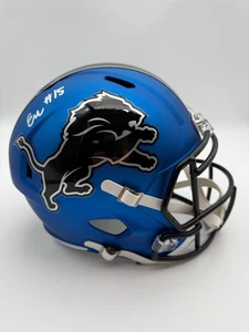Footba réplica alternativa de tamaño completo autografiada por Ennis Rakestraw Jr. Detroit Lions - Imagen 1 de 4