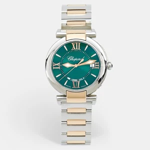 Chopard Green 18k Rose Gold Stainless Steel Imperiale 388532-6007 Women's - Picture 1 of 10