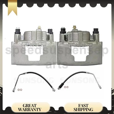 Juego de pinzas de freno delanteras manguera de freno 4 piezas para GMC Yukon 2000 1988 GMC K1500 K2500 Foto 1 de 4