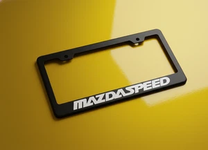 PREMIUM MazdaSpeed Stainless Steel License Plate Frame - Picture 1 of 3