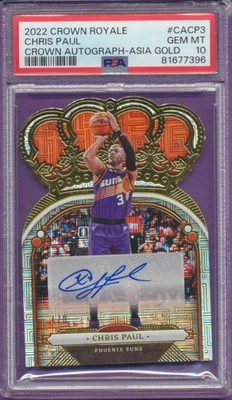 PSA 10 Chris Paul 2022 Crown Royale Asia Gold/8 Auto Suns Hornet Clipper Rocket Foto 1 de 2