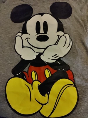Camiseta gris con gráfico delantero y trasero estampado Mickey Mouse para niña Disney talla L Foto 1 de 3