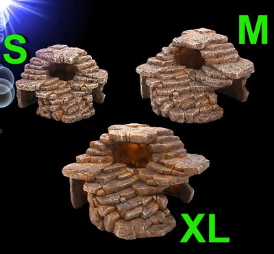 Aquarium Deko versch. Größen 🍀 ECK TERRASSEN HÖHLE 🍀 Terrarium Barsche Zubehör - Bild 1 von 4