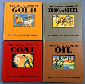 4 HC/DJ 1935 BOOKS: GOLD, IRON AND STEEL, COAL, OIL BY MAUD & MISKA PETERSHAM - Foto 1 di 6