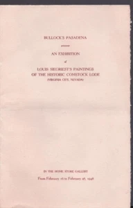 Bullock's Pasadena 28. Februar 1948 Louis Siegreists Gemälde Comstock Lode Preis - Bild 1 von 4