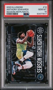 2020 ILLUSIONS ANTHONY EDWARDS ROOKIE CARD SEASON HIGHLIGHTS #14 RC - PSA 10 🔥 - Picture 1 of 6